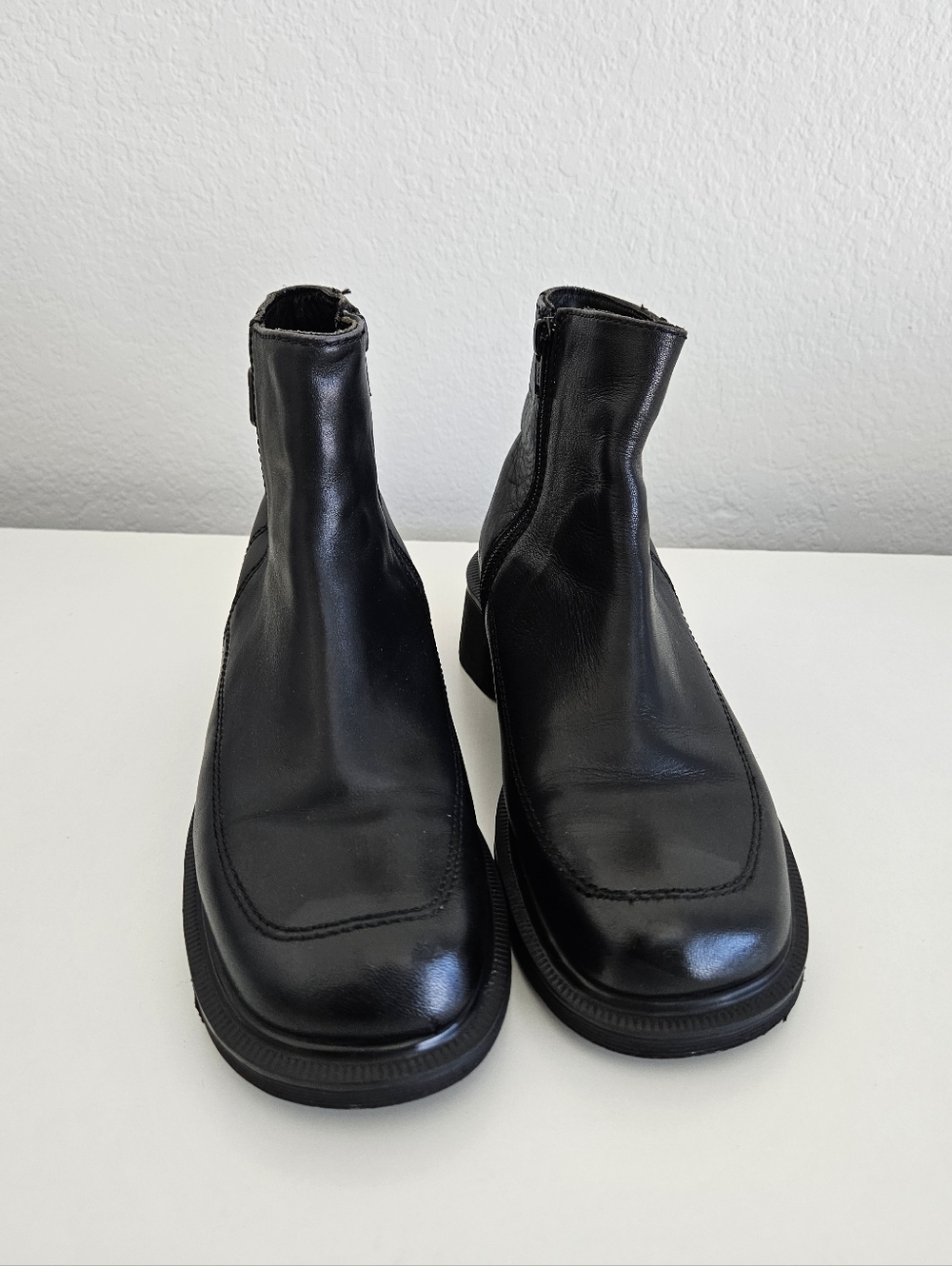 Dr. Martens Vintage 9278 Leather Made in England Black Platform Boots Women US 7 - Picture 4 of 11